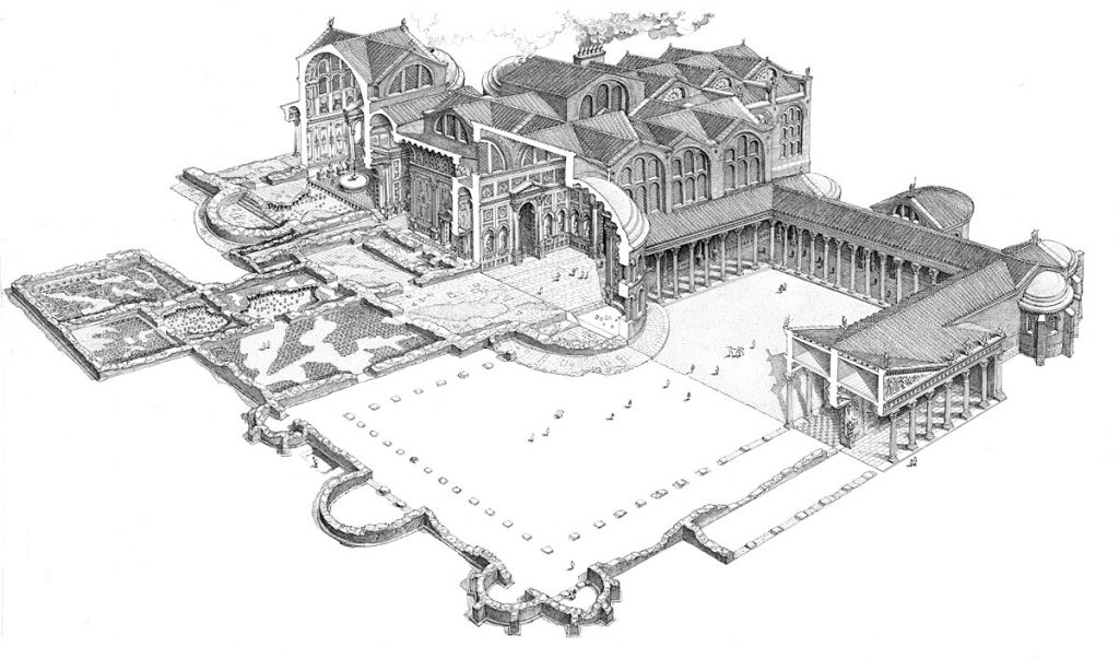 Reconstruction of Hercules Baths in Milan - Credits to Milano Archeologia