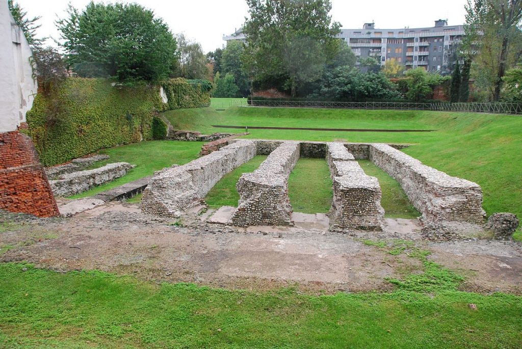 Roman Amphitheater in Milan Italy